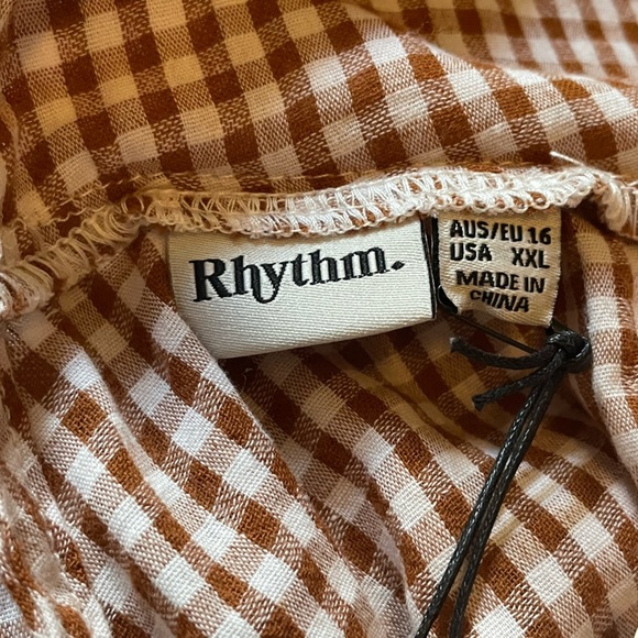 NWT Rhythm Lola Tiered Checkered Dress - Picture 5 of 7